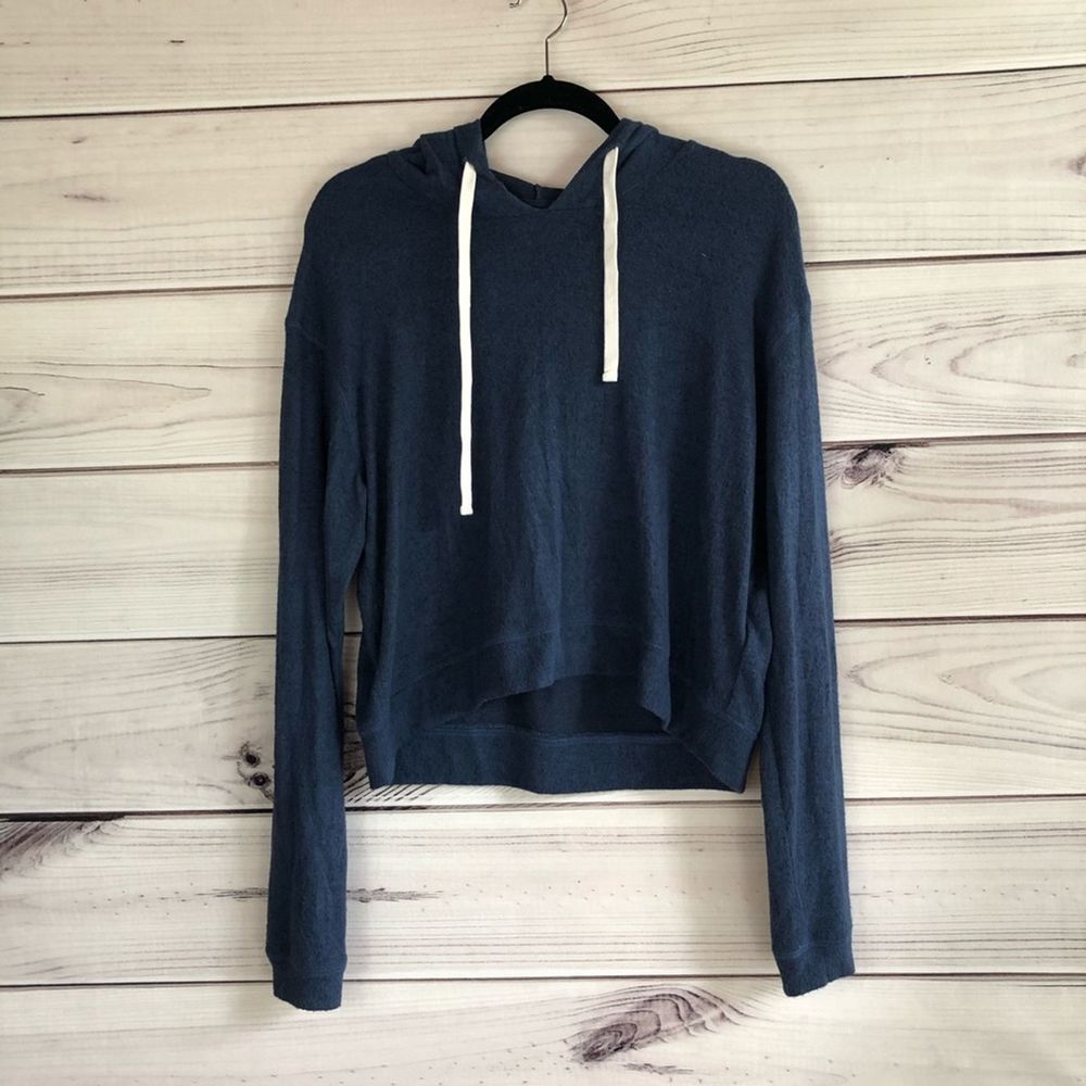 Hollister Blue Drawstring Pullover Hoodie